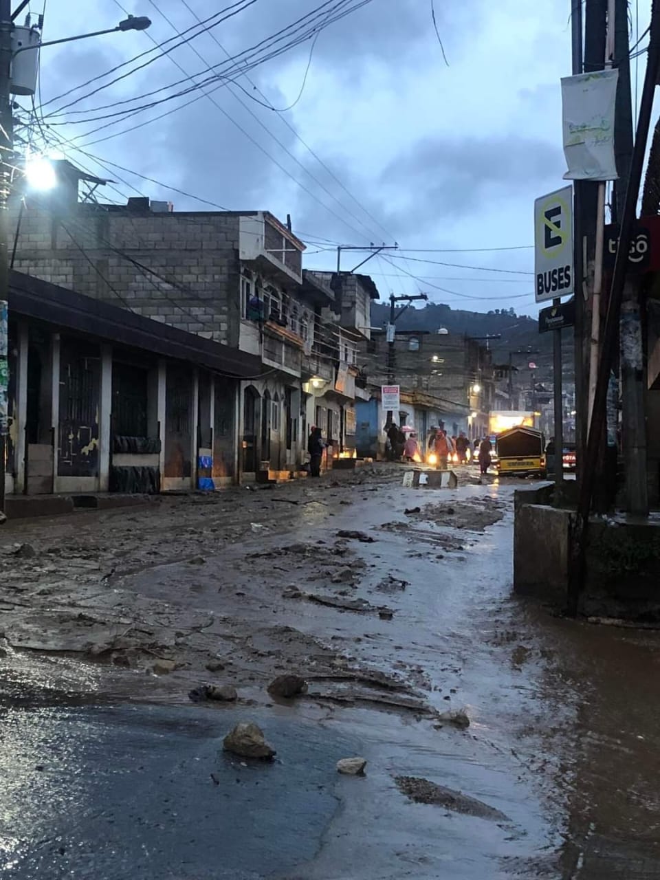 Almolonga, Quetzaltenango, es uno de los puntos afectados por la lluvia de las últimas horas. (Foto Prensa Libre: Conred)