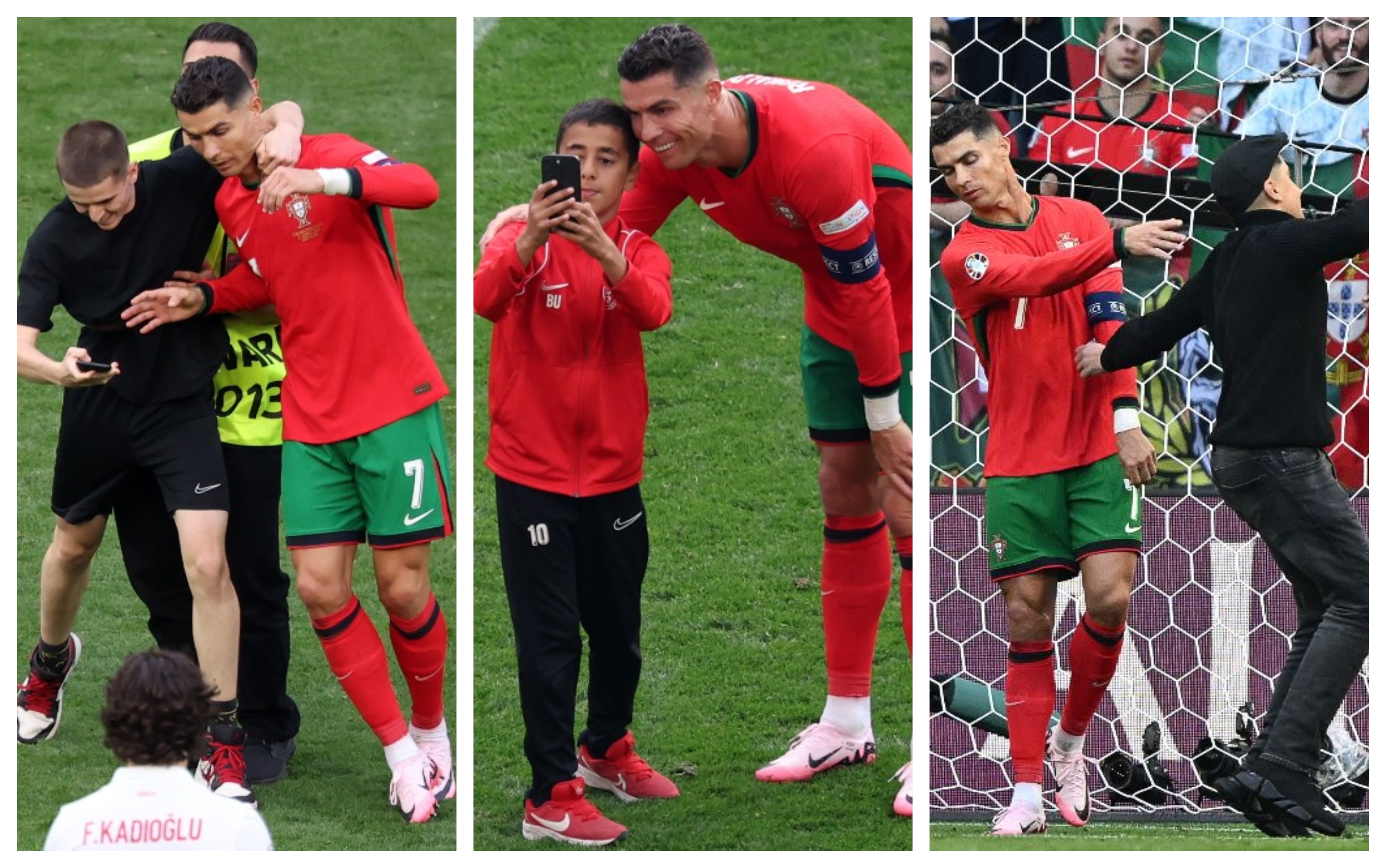 Cristiano Ronaldo fue buscado por los aficionados para tomarse una fotografía. (Fotos Prensa Libre: AFP)