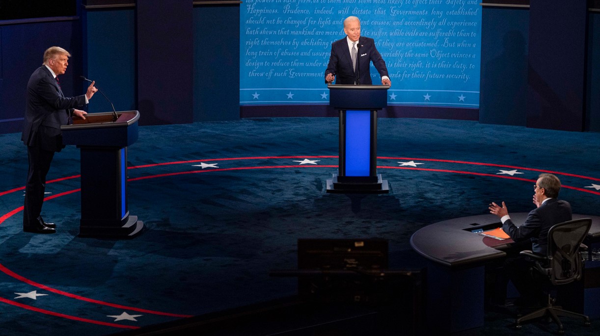 En el 2020, el segundo de los tres debates fue descartado después de que Trump rechazara la propuesta de que él y Biden participaran virtualmente. (Ruth Fremson/The New York Times)