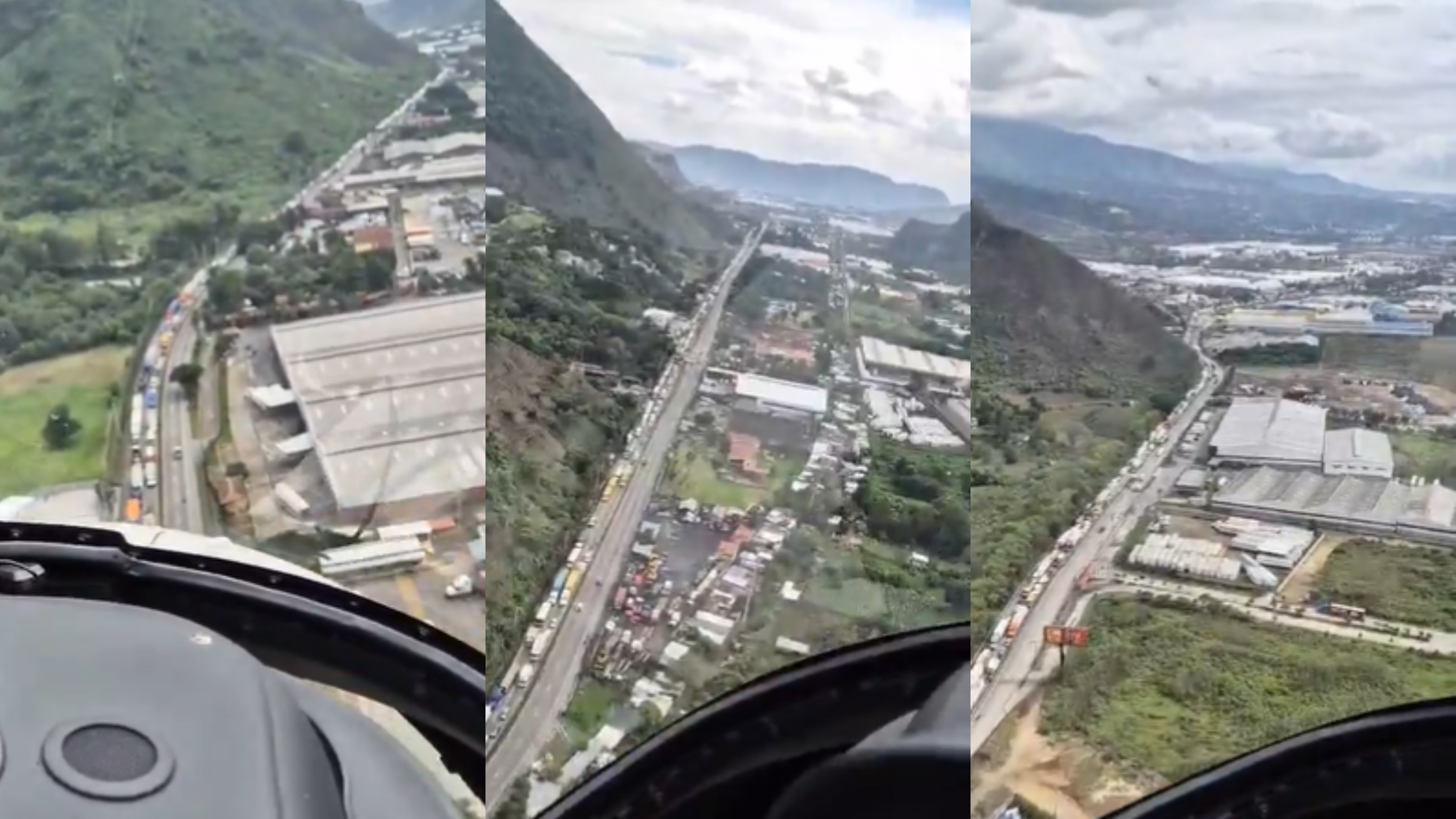 Filas de vehículos en ruta Palín-Escuintla