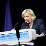 El triunfo del partido de la ultraderechista Marine Le Pen podría ser una piedra en el zapato para el apoyo a Ucrania y la migración. (Foto Prensa Libre: AFP)