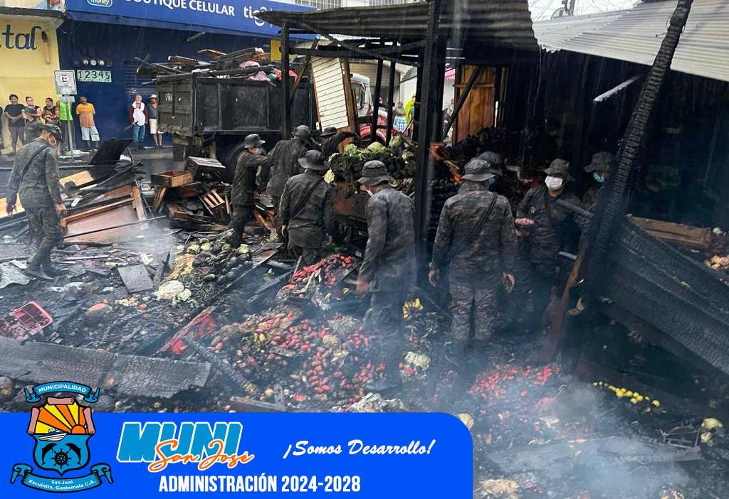 incendio en el mercado municipal de San José, Escuintla