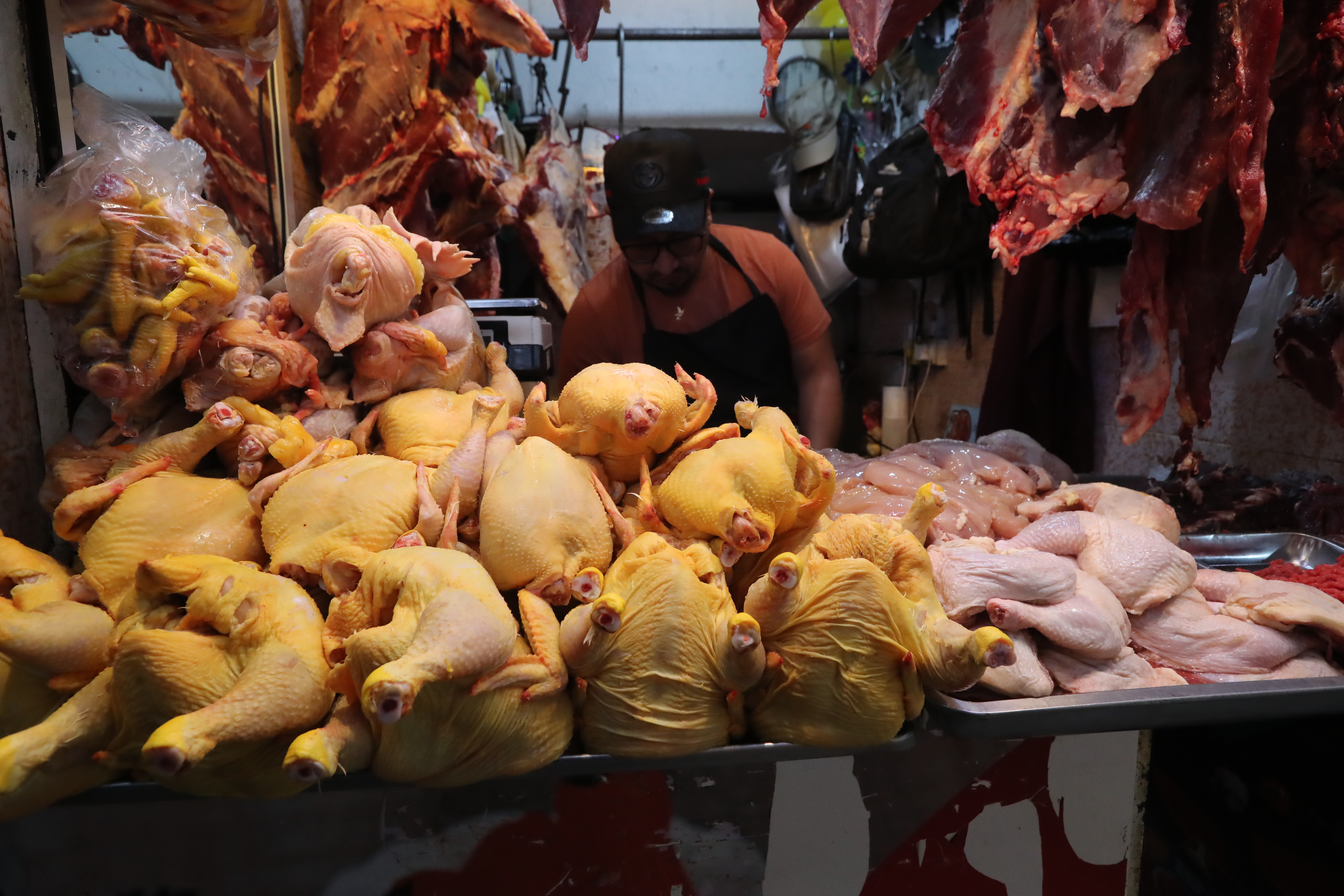 A pesar de la alerta sanitaria emitida por el Ministerio de Salud por la gripe aviar, guatemaltecos continan buscando este producto para su consumo.

Indican que lo hacen por el precio menor comparado con otras carnes y porque confan en el manejo de la carne por parte de las avcolas.

En imagen, guatemaltecos compran pollo en el mercado central.