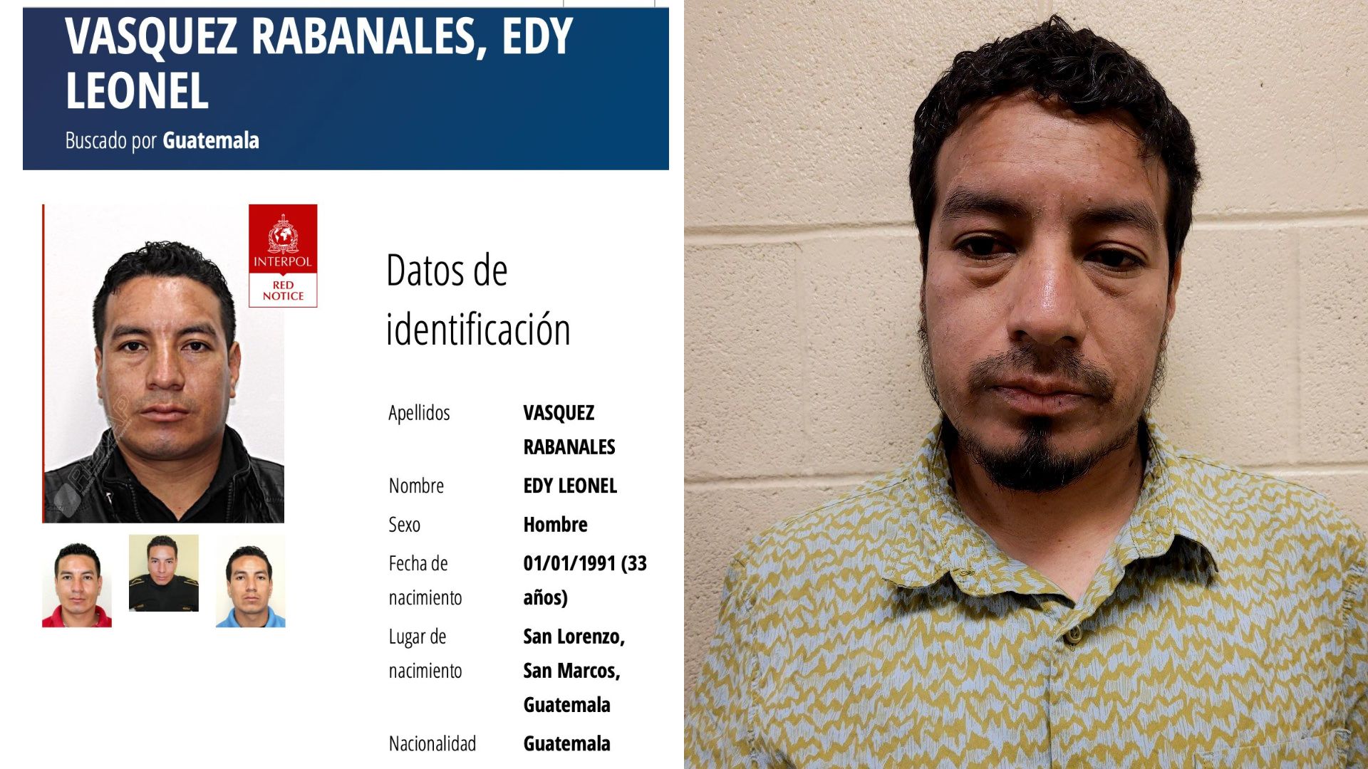 exsubinspector Edy Leonel Vásquez Rabanales