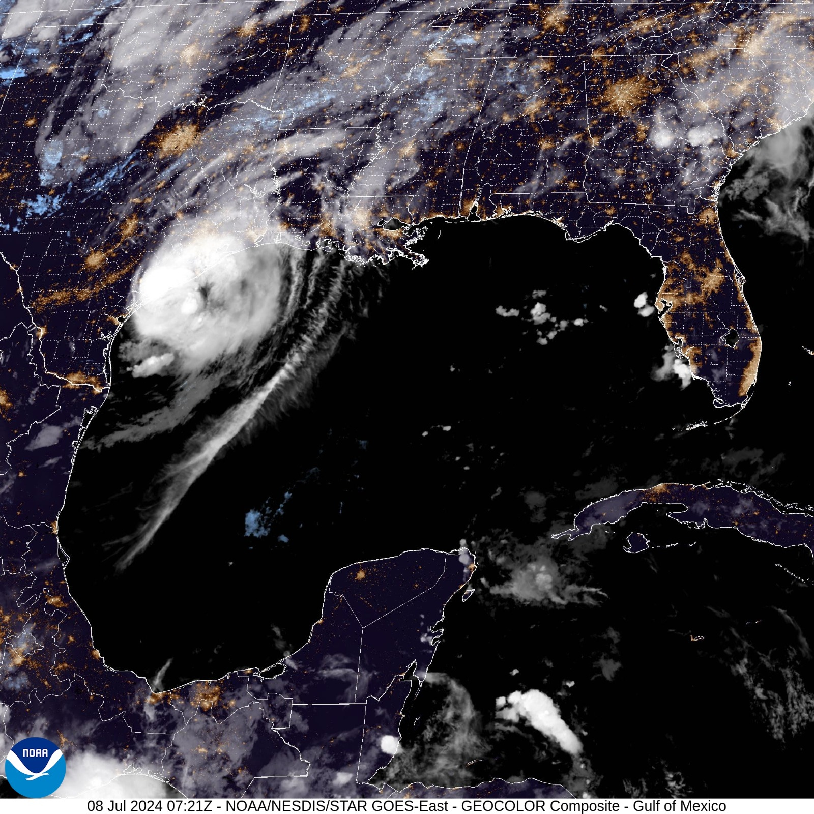 Beryl llegó a Texas como un huracán categoría 1