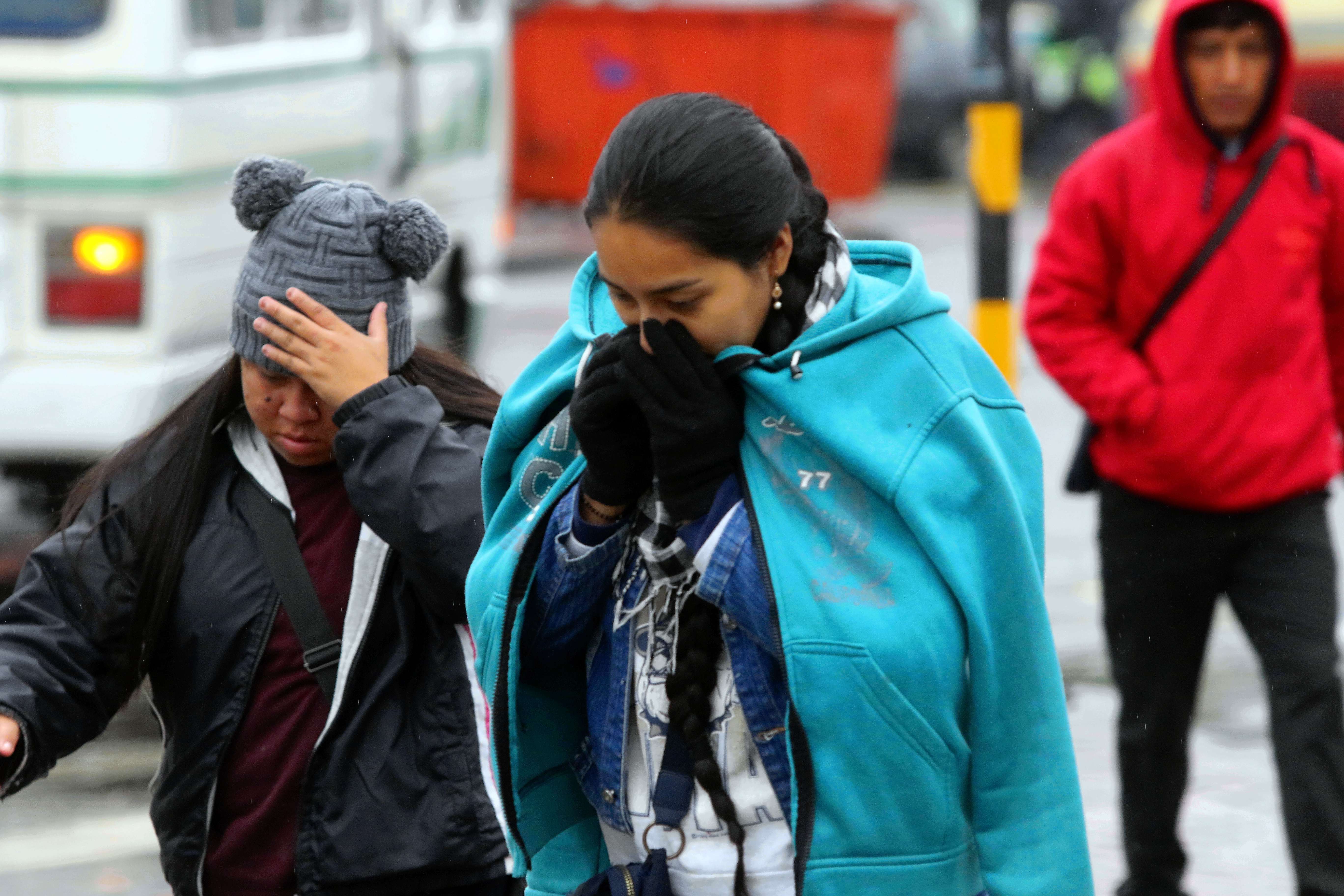 Lluvias y frío en Guatemala