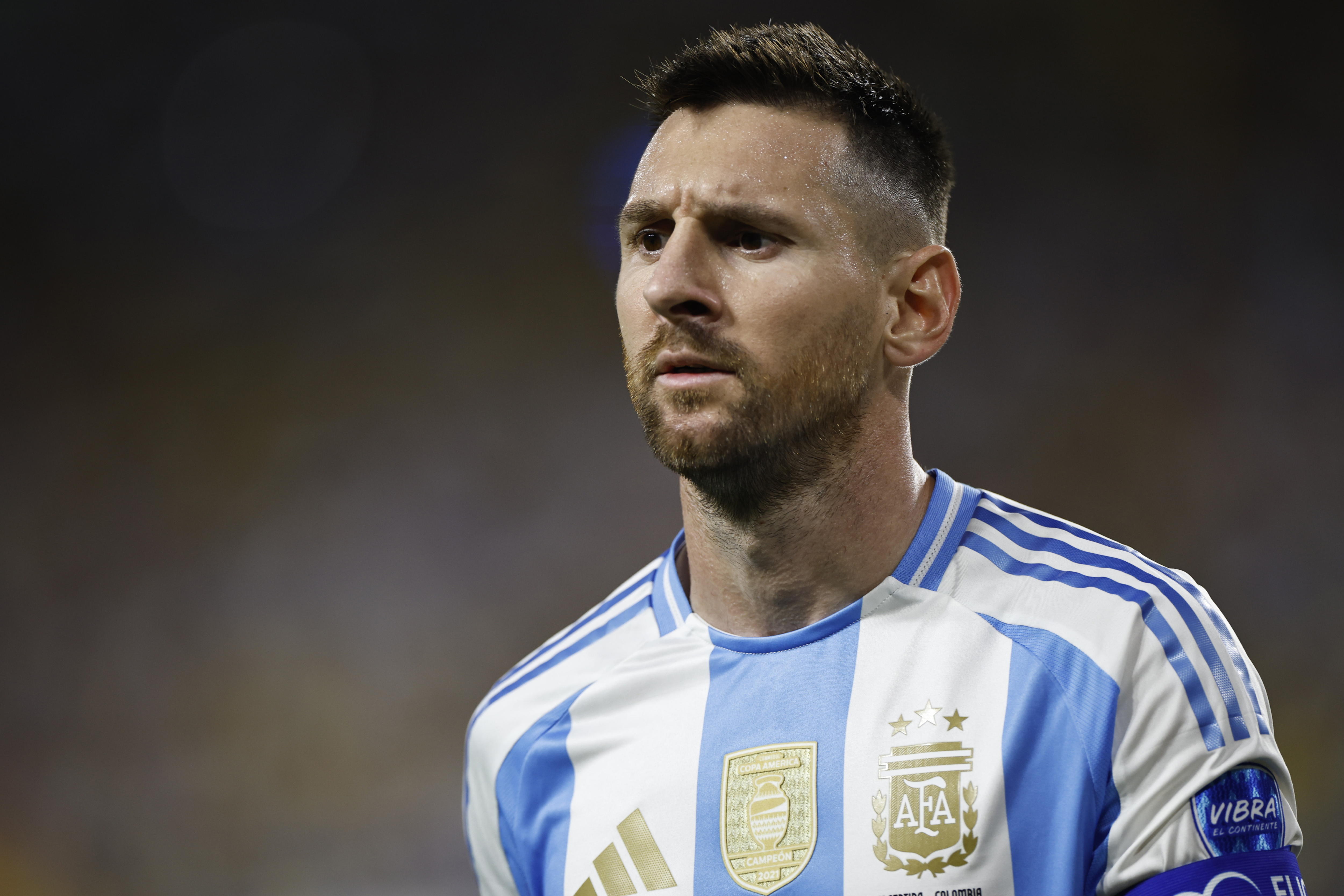 Lionel Messi en la última competencia con Argentina que jugó, la Copa América 2024.