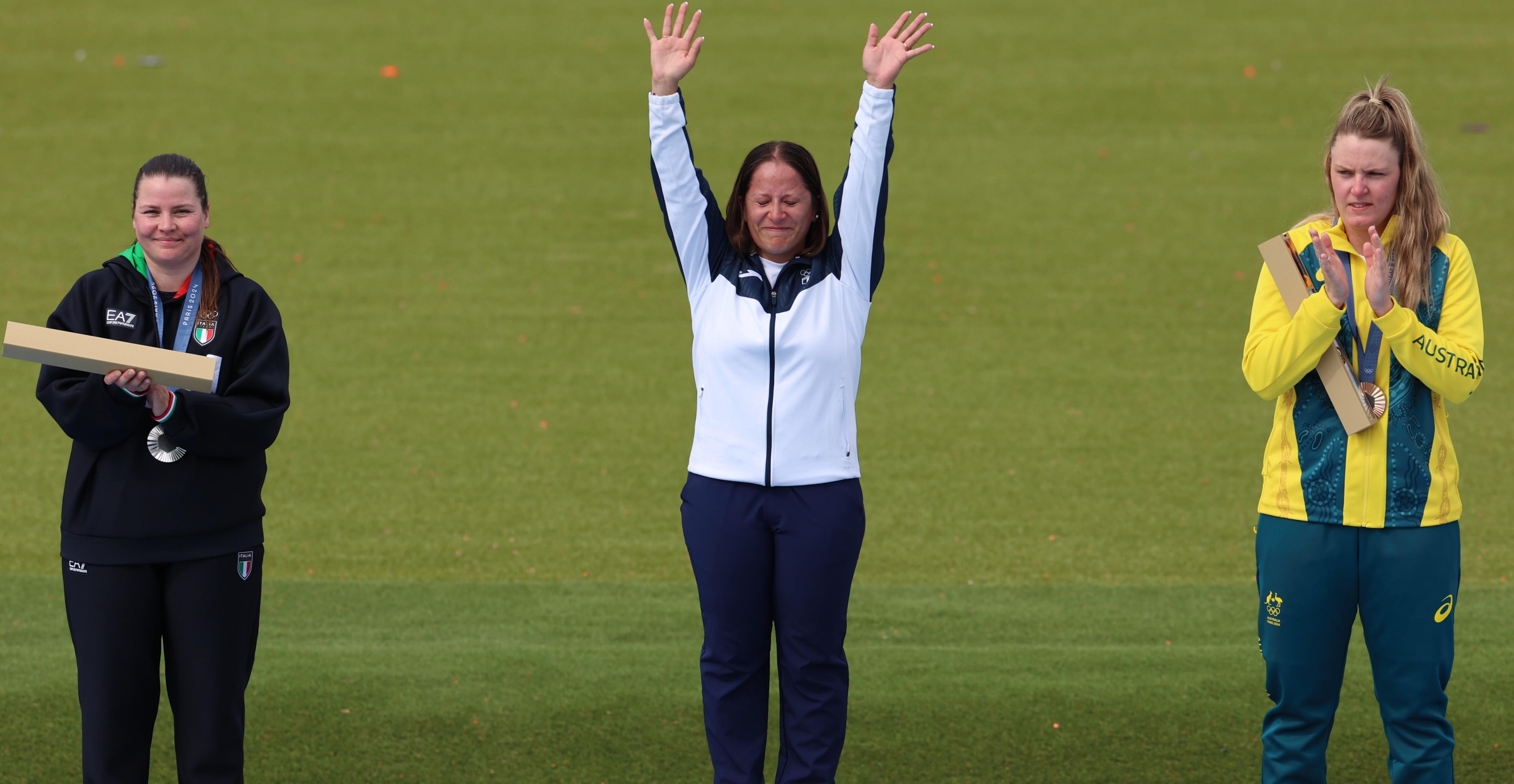 Adriana Ruano conquistó el oro en la modalidad de foso olímpico en París 2024.