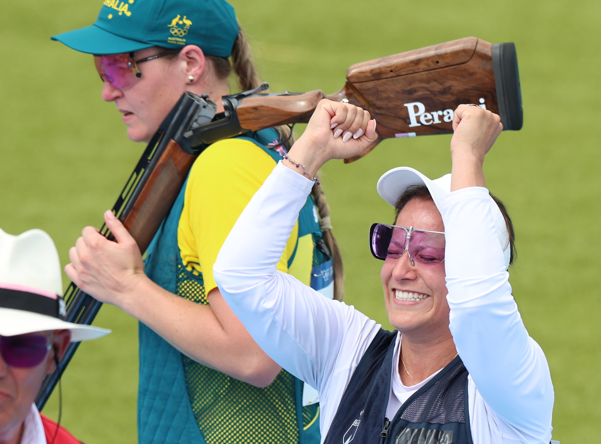 Adriana Ruano celebrando el haber conseguido el oro olímpico en París 2024.