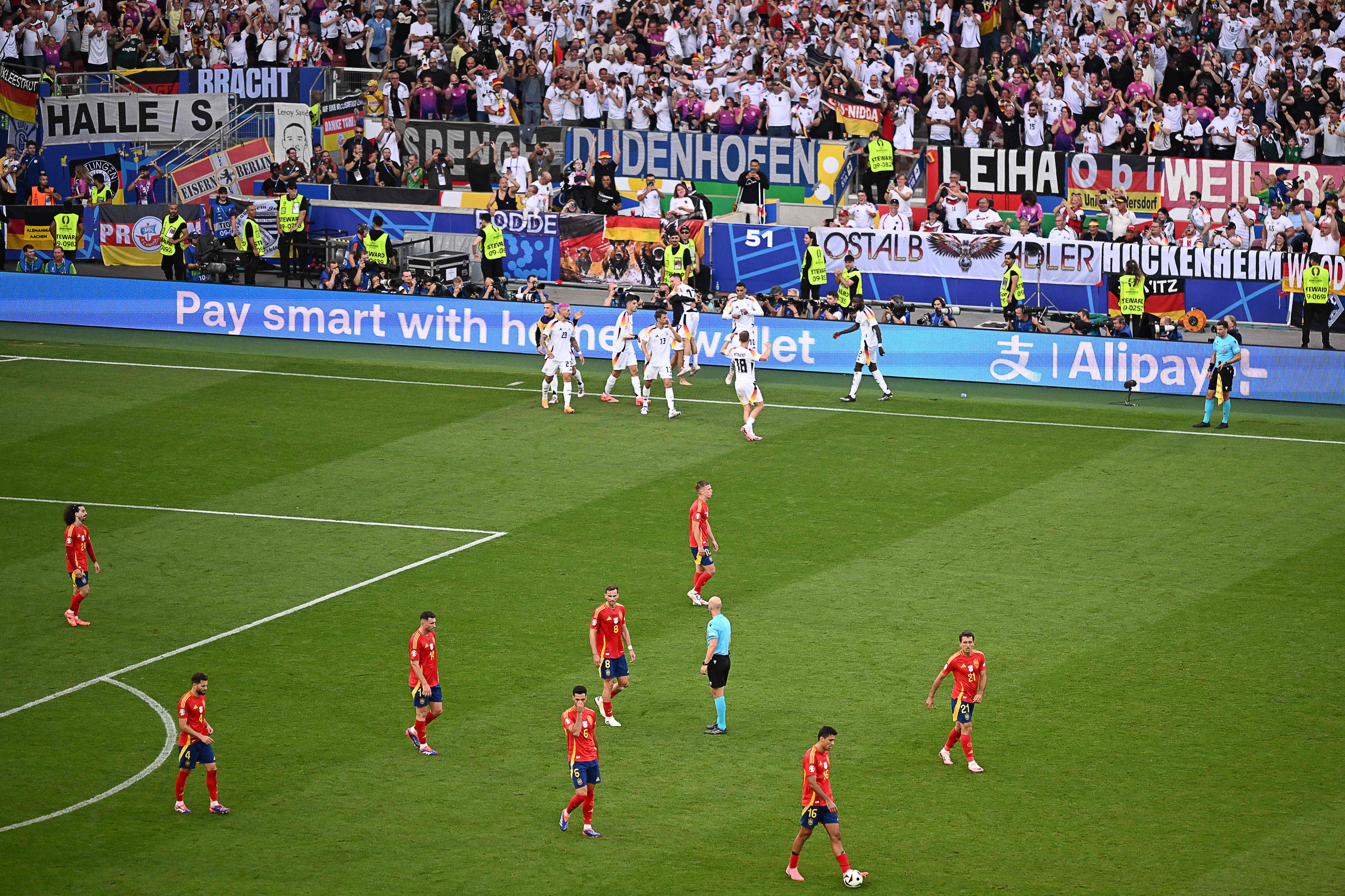 El gol de Alemania al minuto 89 empatando el encuentro, fue uno de los momentos más complicados para los españoles y les mandaría a jugar 30 minutos más.'