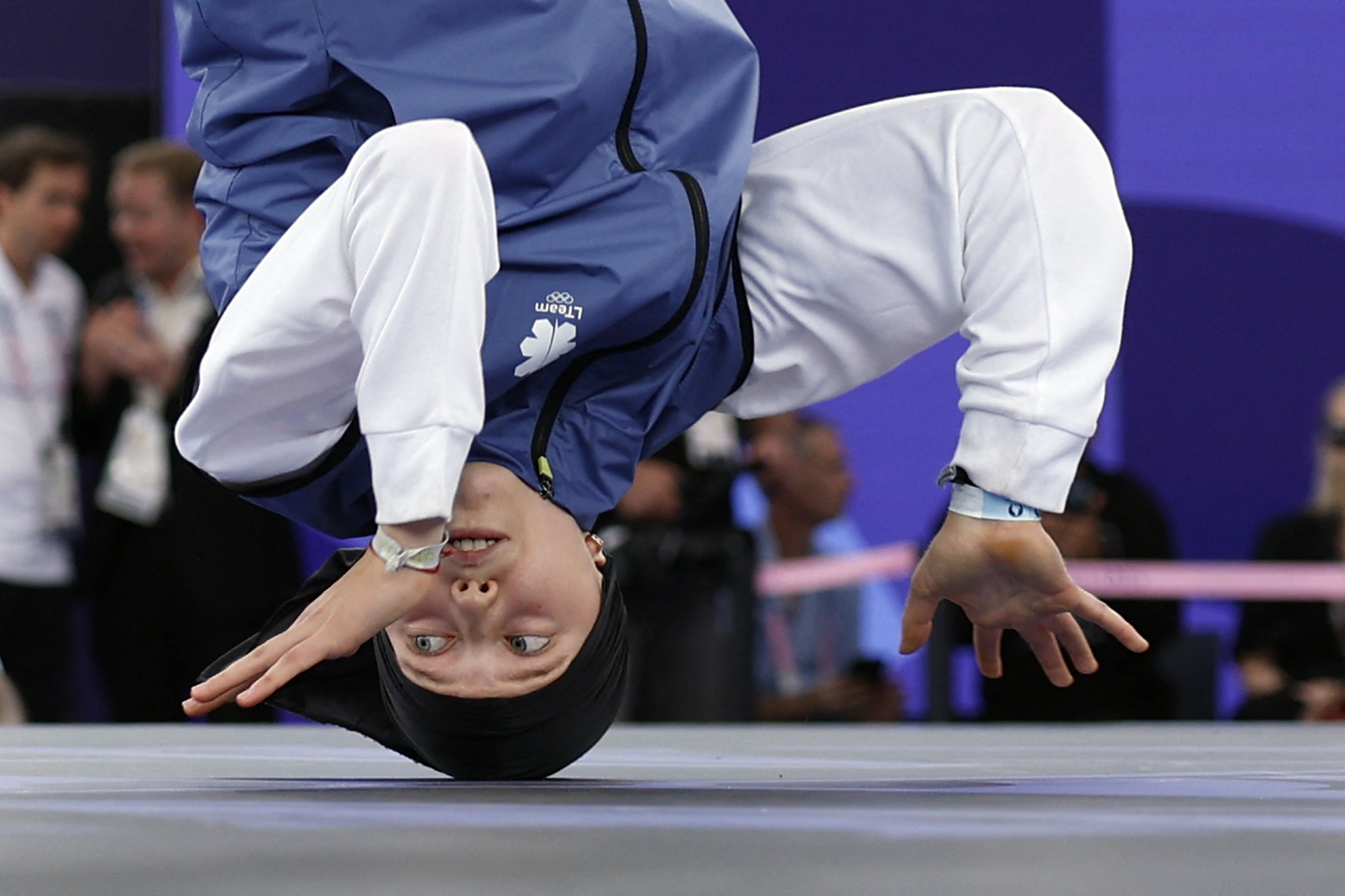 Nicka realizando una de las coreografías en la gran final.