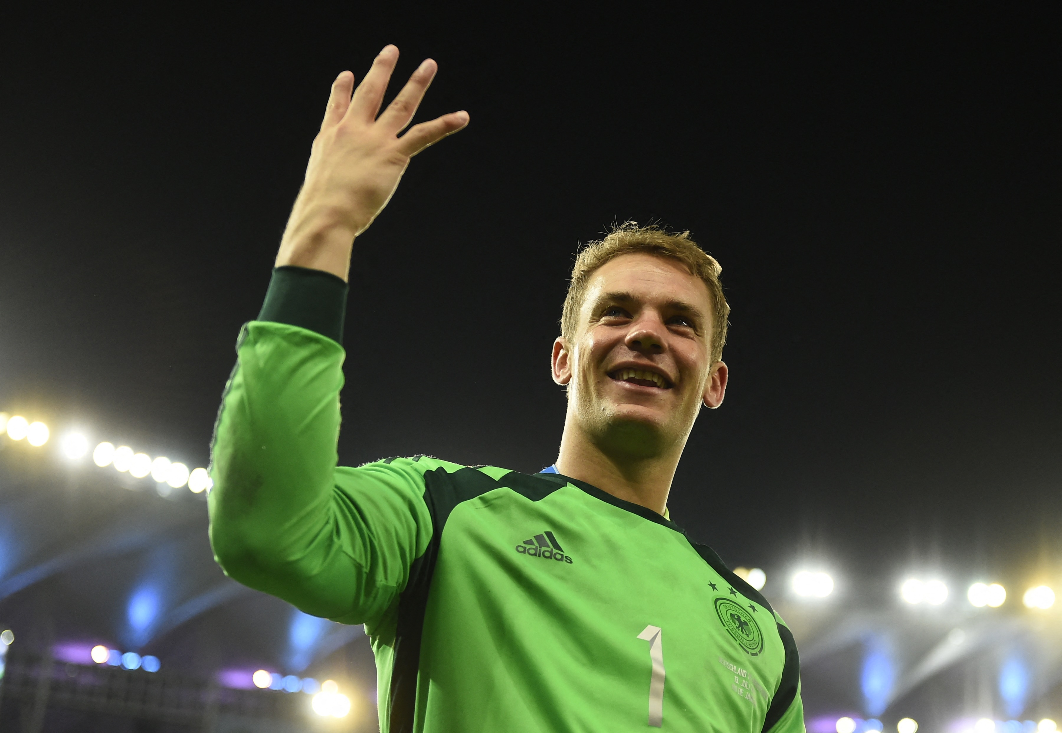 Manuel Neuer, celebra después de que Alemania ganara la final de la Copa Mundial de laF ifa 2014.