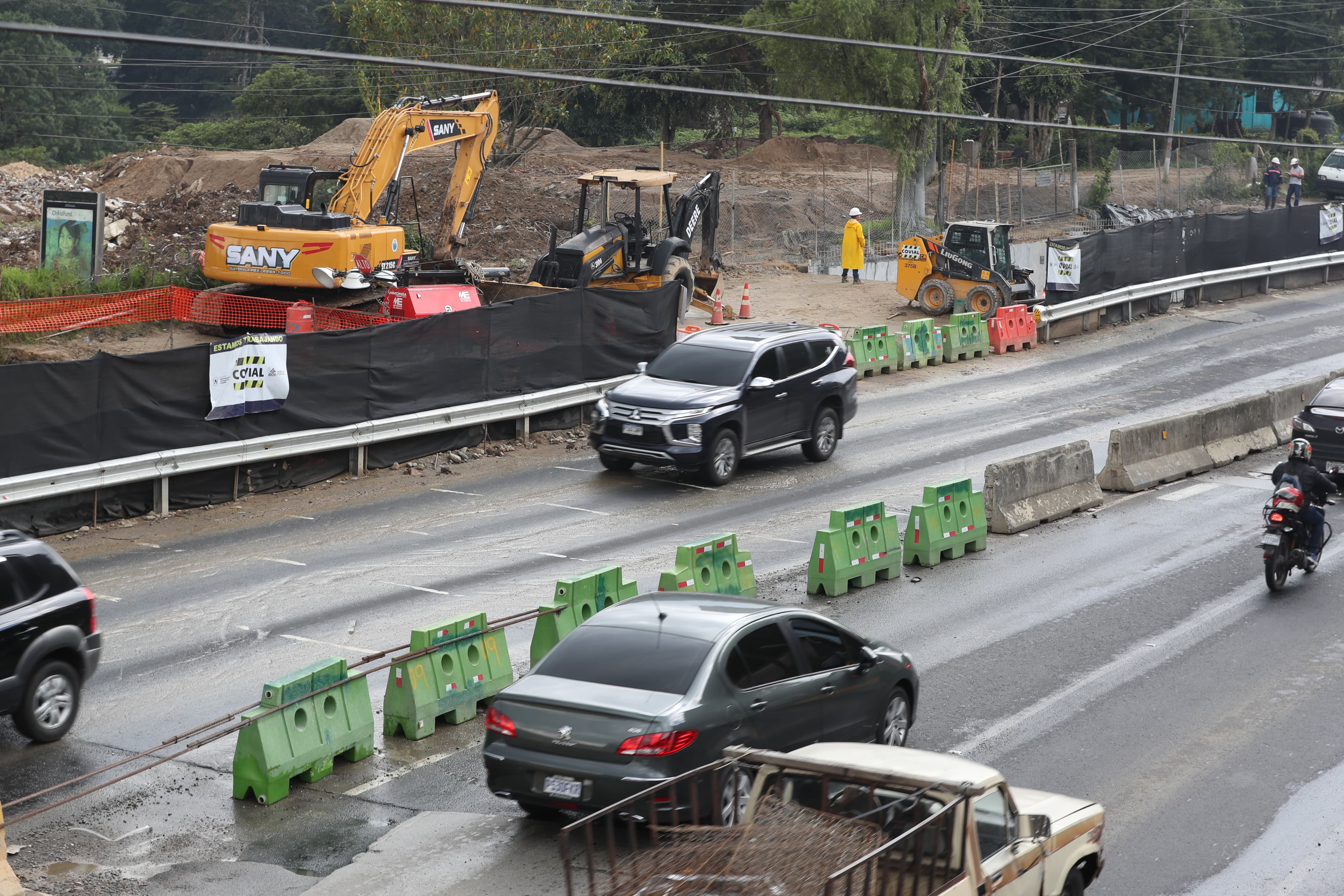 Para este sábado 31 de agosto estaban previstos trabajos en el km 11.5 de la ruta a El Salvador, pero fueron suspendidos. (Foto Prensa Libre: Carlos Ochoa) 