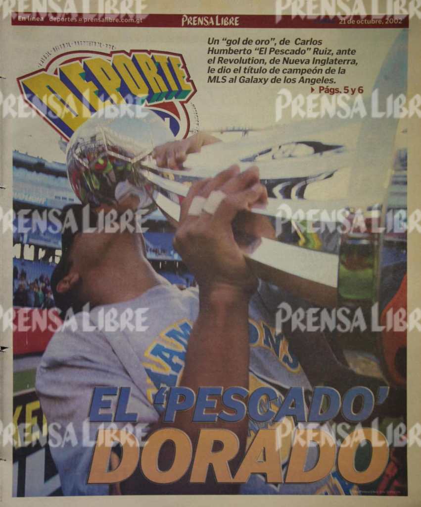 Portada de la sección de deportes de Prensa Libre el 21 de octubre de 2002. 