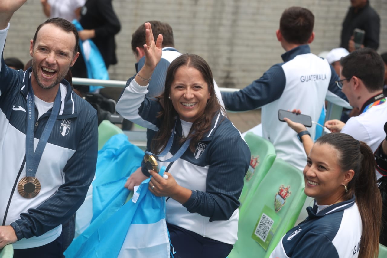 Adriana Ruano sonríe ya en Guatemala. (Foto Prensa Libre: Juan Diego González)'