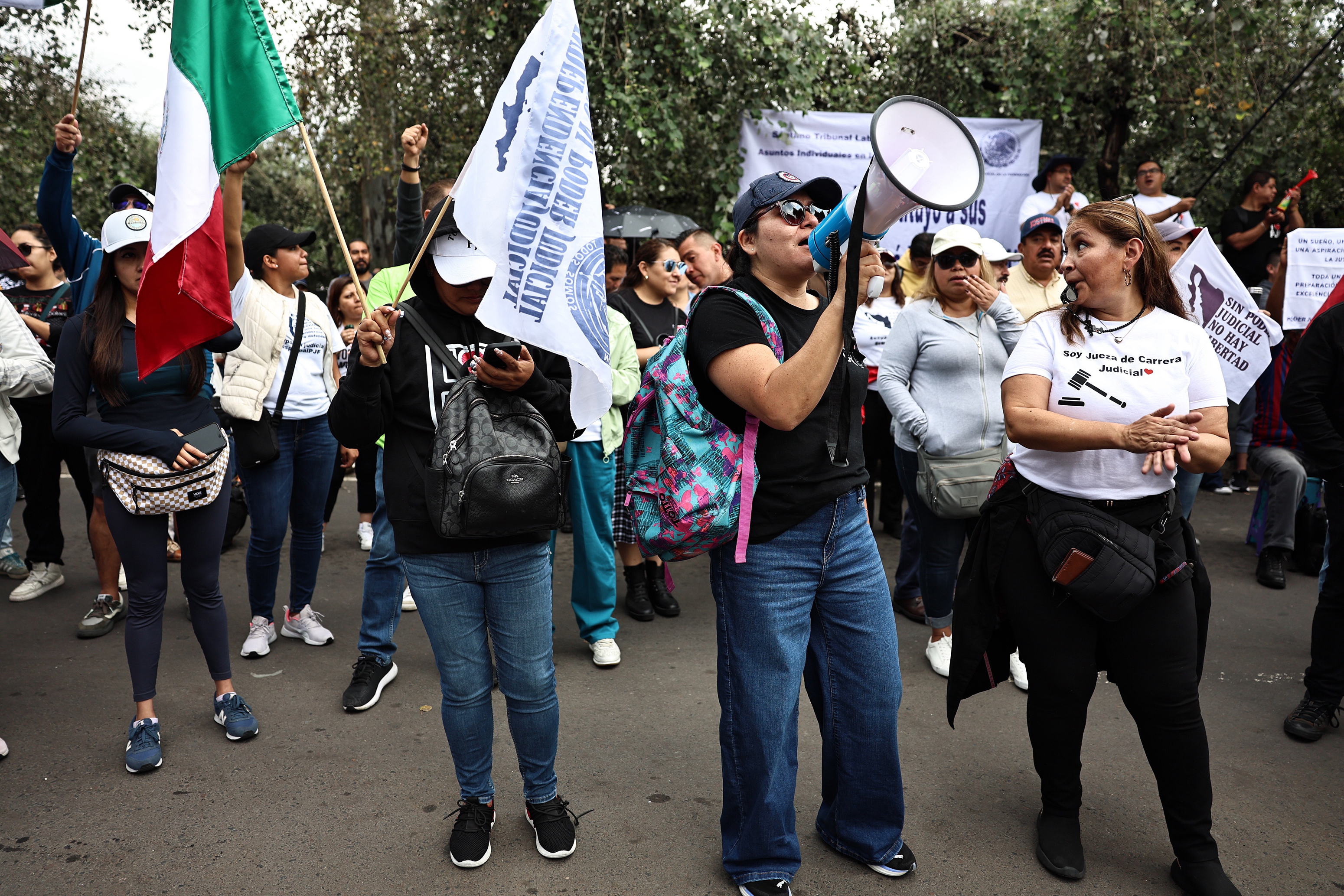 Los jueces pasaron más de un mes con las protestas. Fotografía: EFE/ Sáshenka Gutiérrez