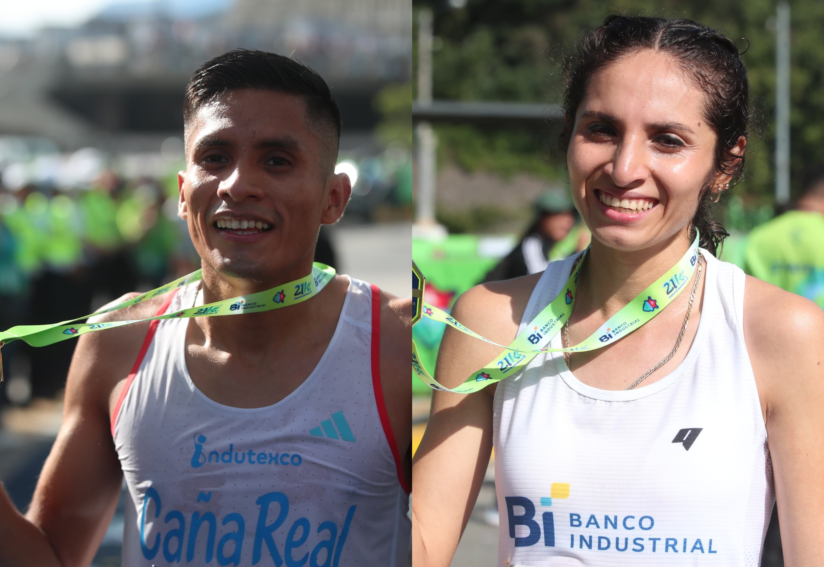 Mario Pacay y Viviana Aroche son los campeones de la 21K de Guatemala 2024.