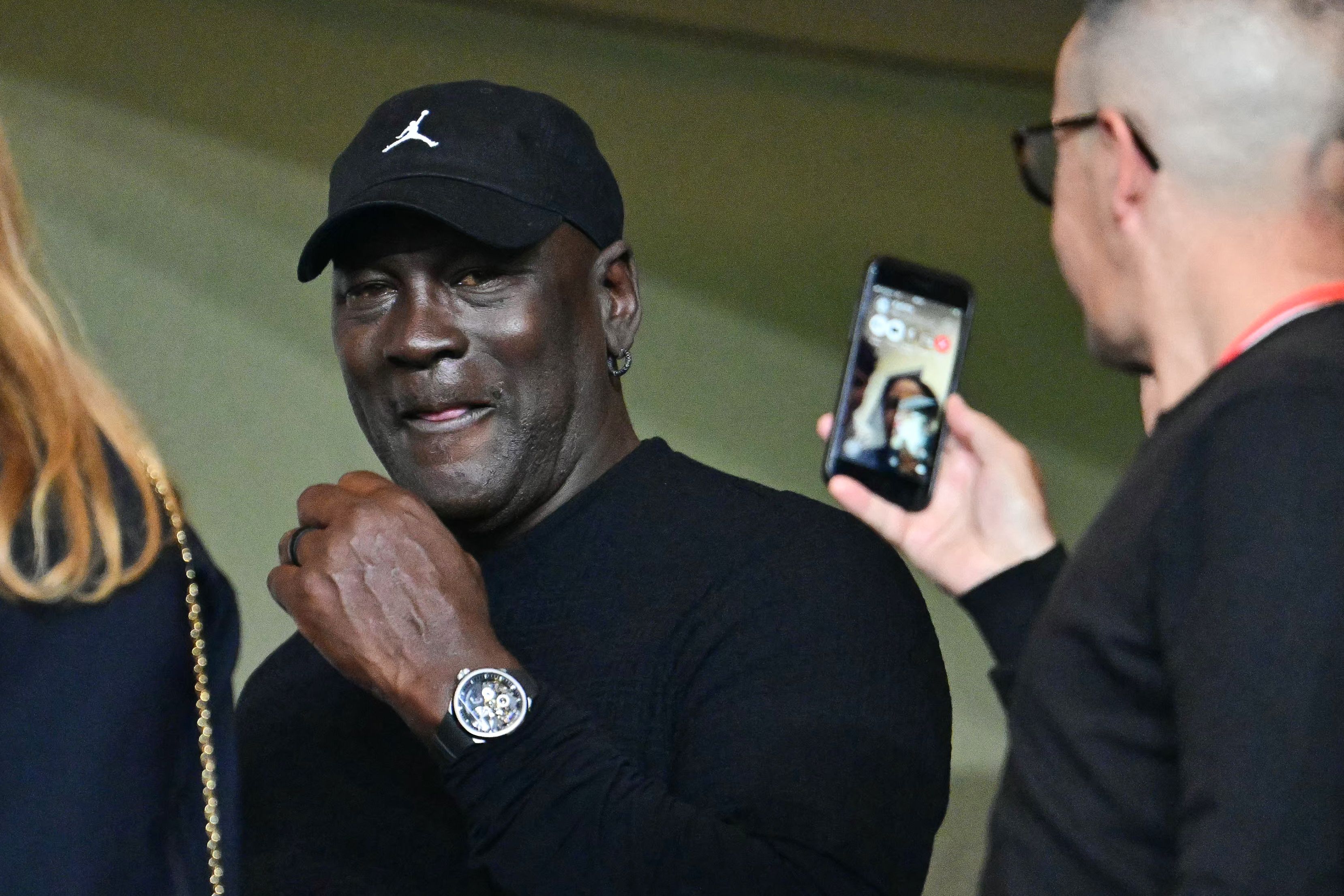 Michael Jordan fue el invitado de lujo en el partido entre Mónaco y Barcelona.