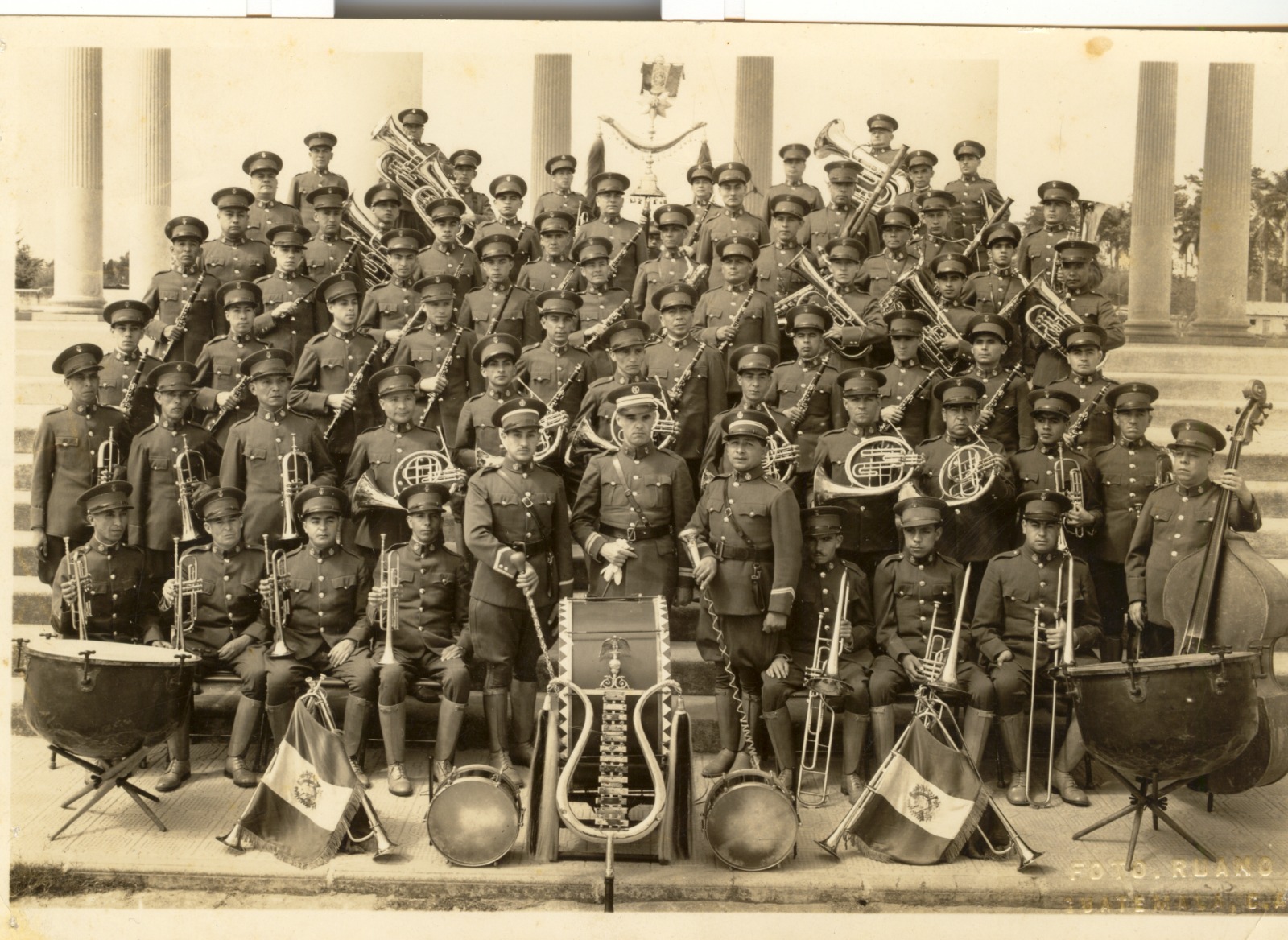 Fotografía de la Banda Marcial de entre 1940 y 1960.