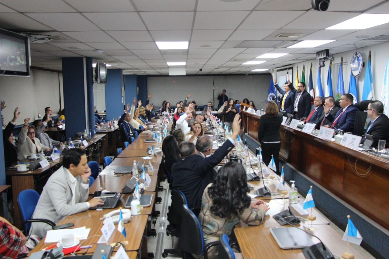 Diputados al Parlacen votan a favor de la incorporación de Rusia como Observador Permanente. (Foto Prensa Libre: Tomada de @PARLACEN)