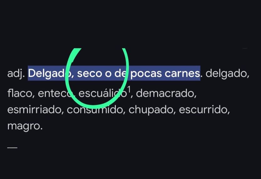 Explicación del Adjetivo Seco