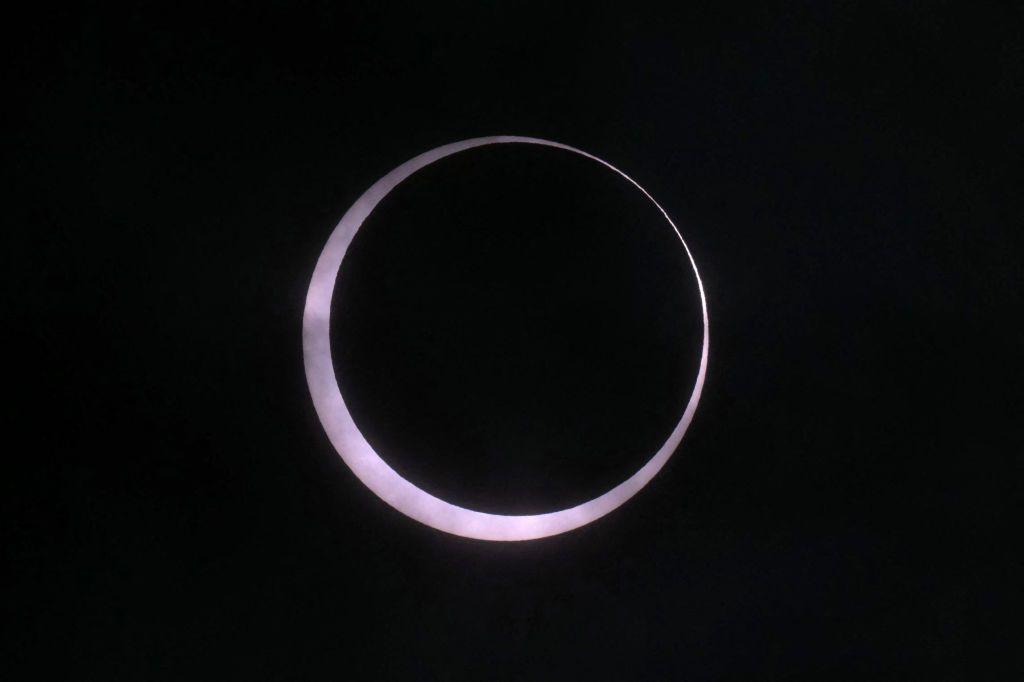 Así se vio el eclipse desde Puerto San Julián, en Santa Cruz, Argentina. GETTY IMAGES