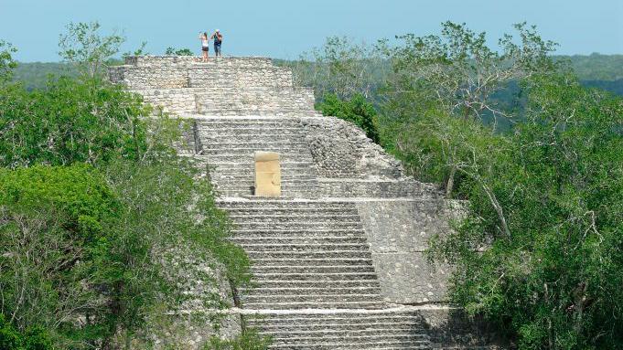 No hay fotografías de la nueva ciudad maya descubierta en México, pero está a 100 kilómetros de otra encontrada décadas atrás. Getty Images
