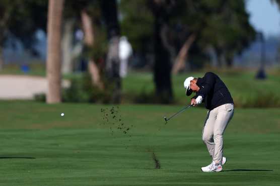 ST SIMONS ISLAND, GEORGIA - NOVEMBER 22: Ryo Hisatsune of Japan plays a shot on the eighth hole during the second round of The RSM Classic 2024 on the Plantation course at Sea Island Resort on November 22, 2024 in St Simons Island, Georgia.   Kevin C. Cox/Getty Images/AFP (Photo by Kevin C. Cox / GETTY IMAGES NORTH AMERICA / Getty Images via AFP)