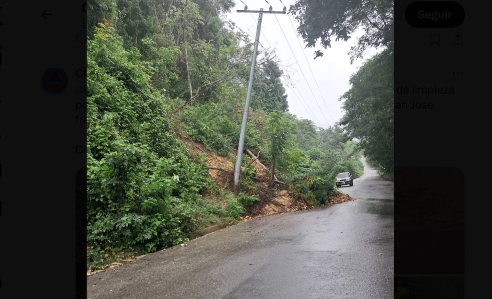 La tormenta ya ha causado crecidas de ríos y otros daños en Petén. (Foto: Conred)