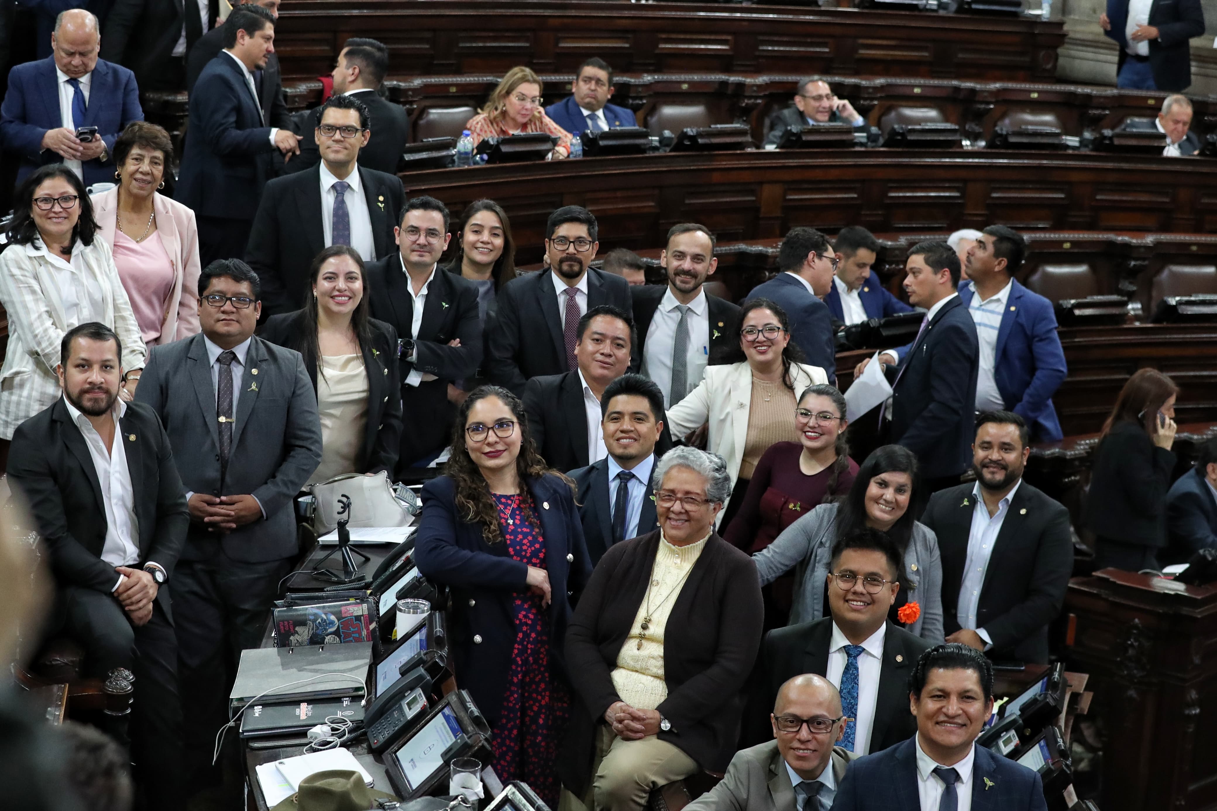 Diputados de Semilla lograron los votos necesarios para reformar el artículo 82 de la Ley contra el crimen organizado. (Foto Prensa Libre: Esbin García)