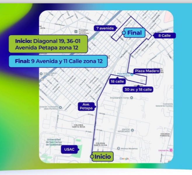 mapa del desfile navideño del 16 de noviembre