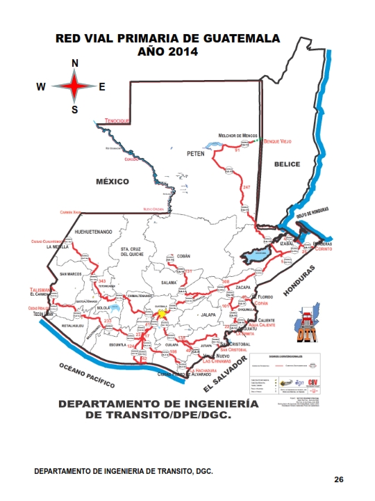 Red de infraestructura vial en Guatemala. (Foto, cortesía Ministerio de Comunicaciones, Infraestructura y Vivienda, 2014)