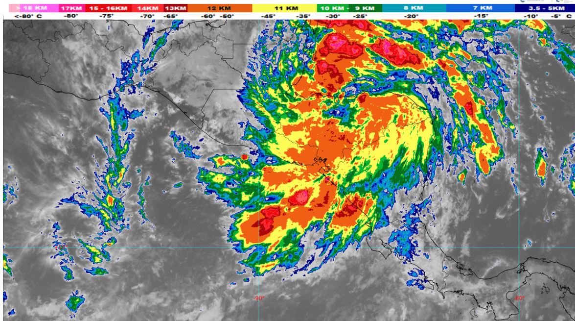 tormenta sara trayectoria