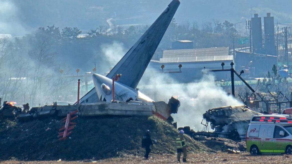 Imagen de los restos del avión tras el accidente.
Getty Images
