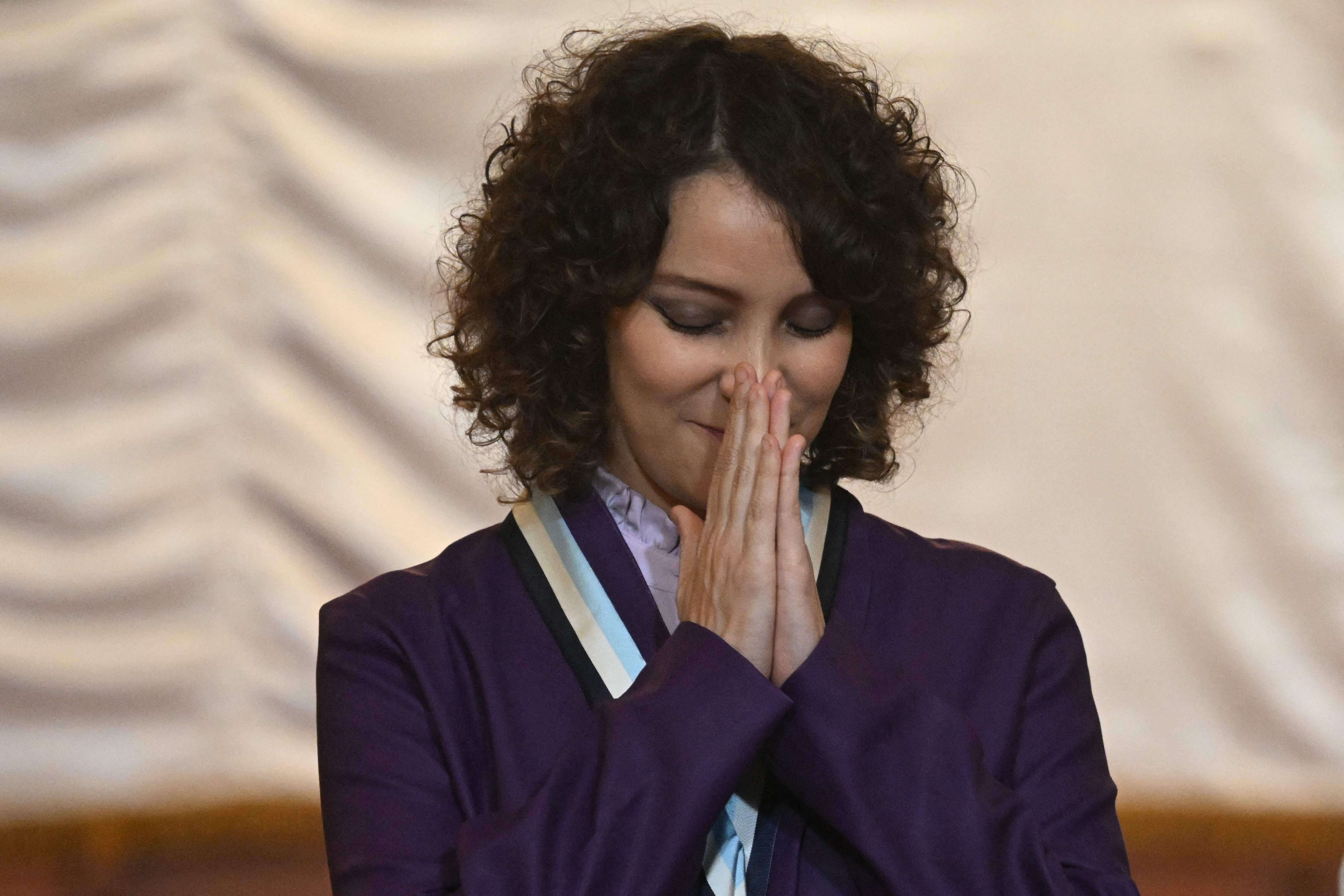 Gaby Moreno durante el 2024 ha tenido grandes éxitos dentro y fuera de Guatemala. (Foto Prensa Libre:  AFP)