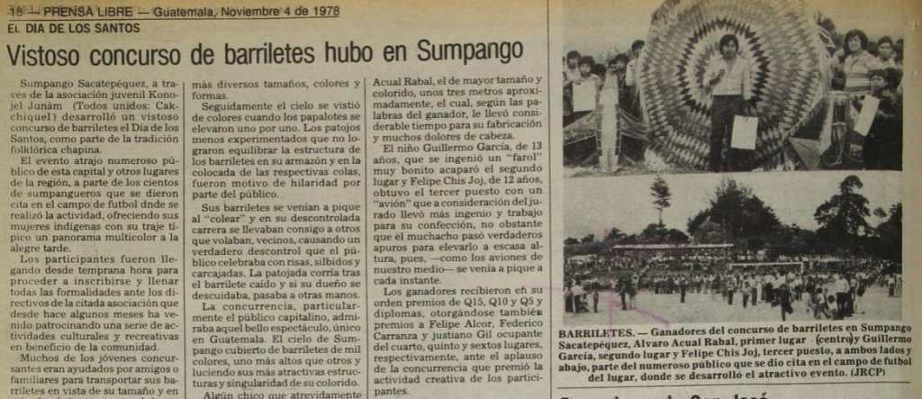 Barriletes de Sumpango en 1978