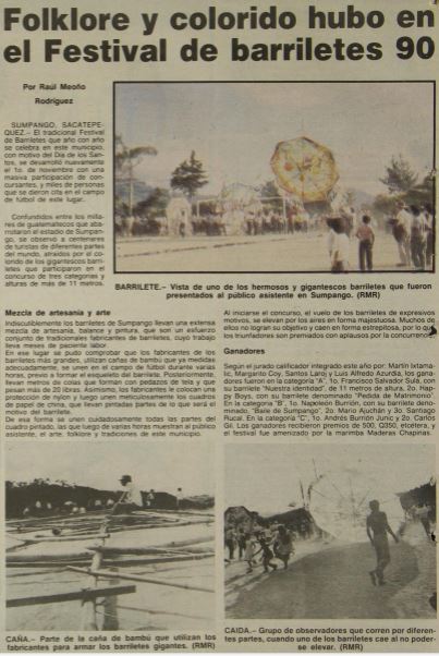 Barriletes en 1990