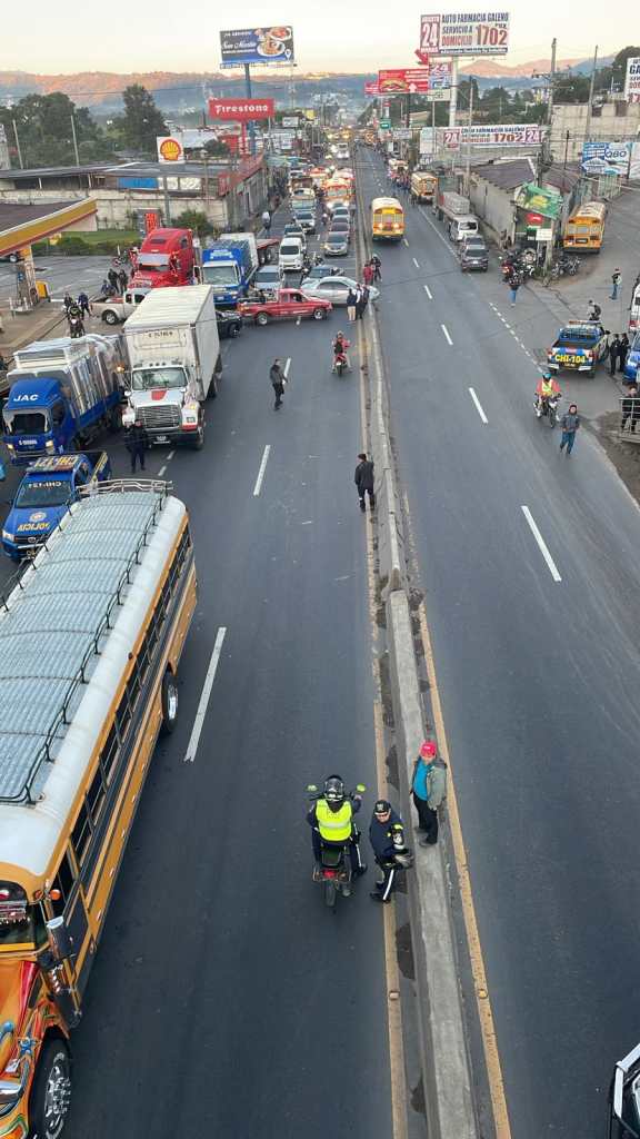 Bloqueo en el km 45 de la ruta Interamericana