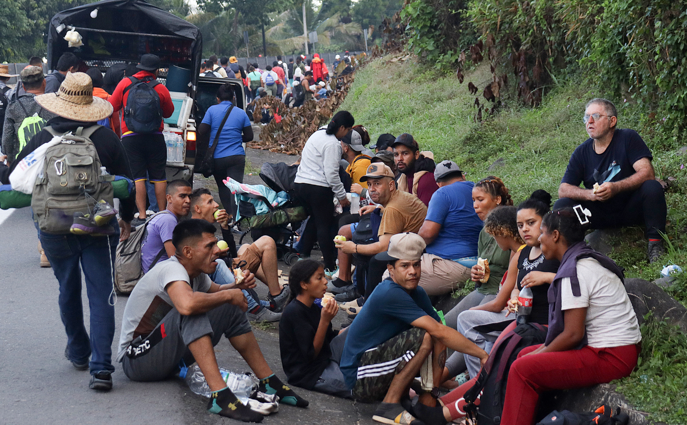 Caravana de migrantes en México. EFE