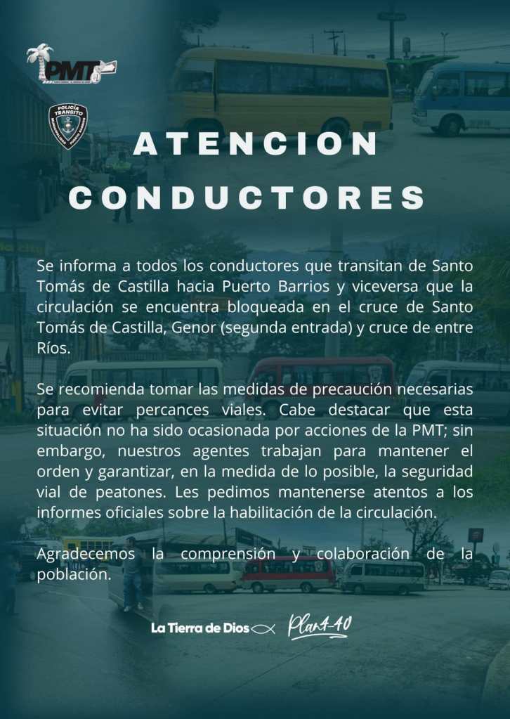 PMT Puerto Barrios bloqueo