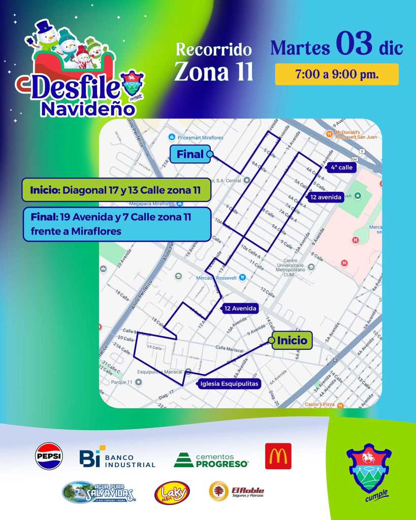 desfile navideño 3 de diciembre