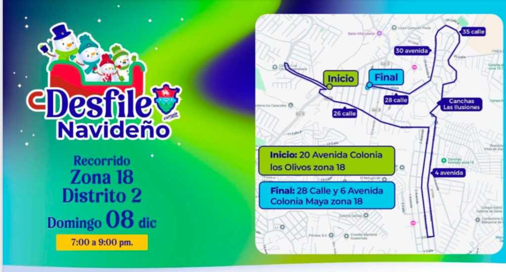 desfile navideño zona 18