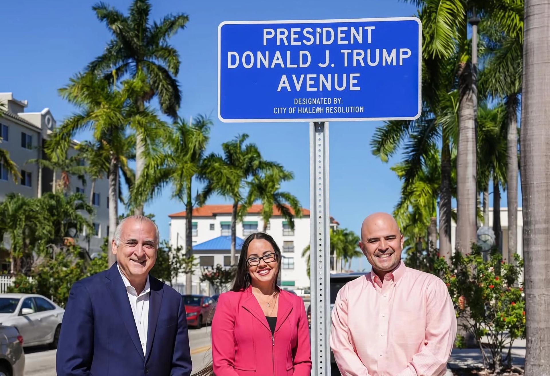 Condado floridano aprueba nombrar una avenida en honor a Donald Trump