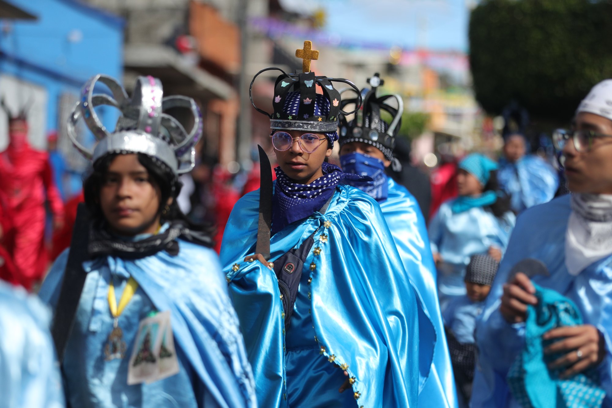 Rezado de la Virgen de Guadalupe en la zona 21 de Guatemala'