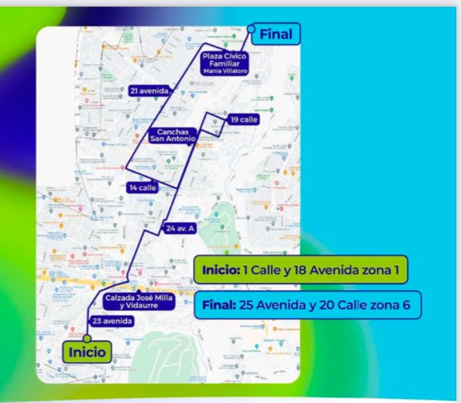 mapa del recorrido del desfile navideño del 5 de diciembre