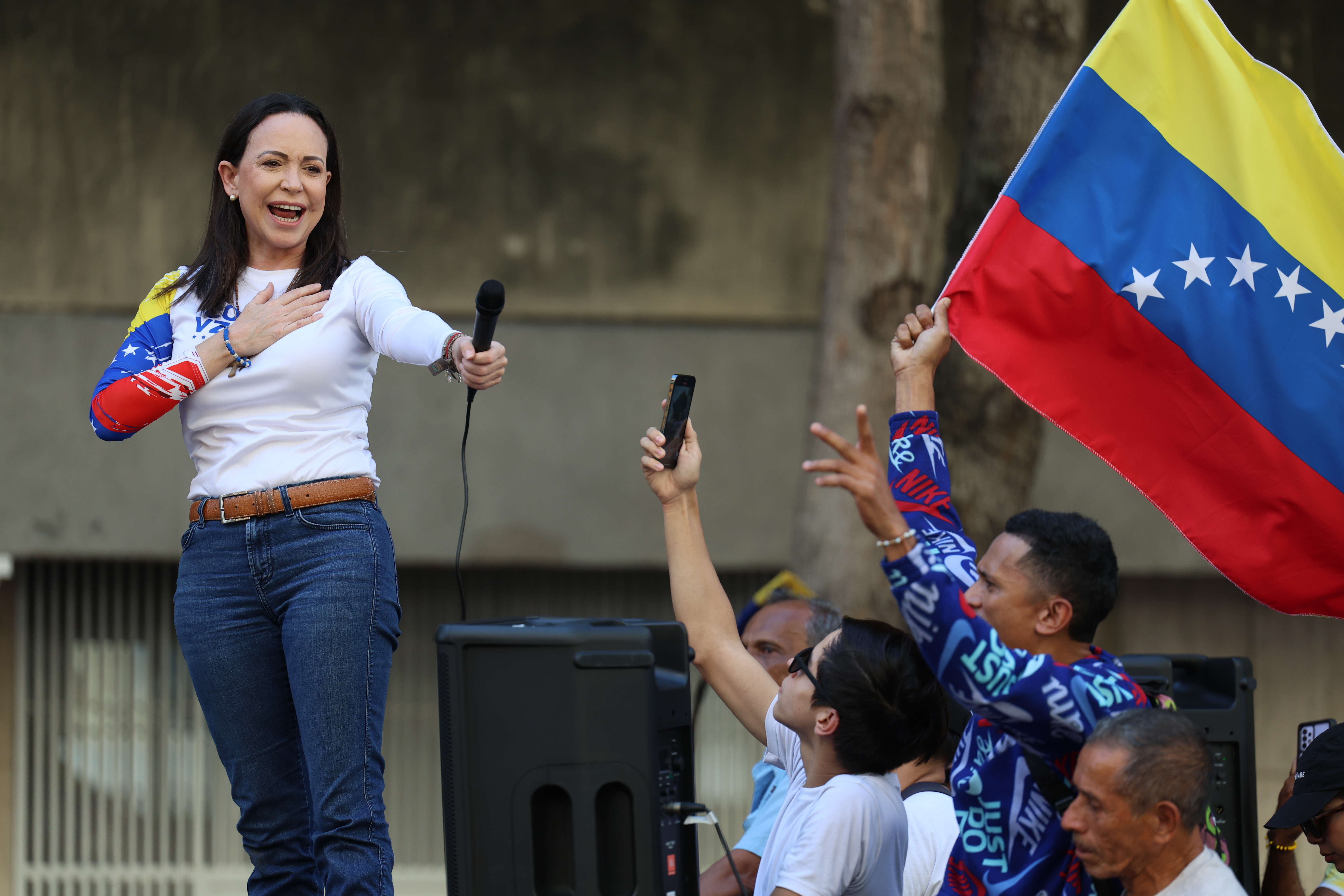 María Corina Machado arresto y liberación manifestación contra Nicolás Maduro