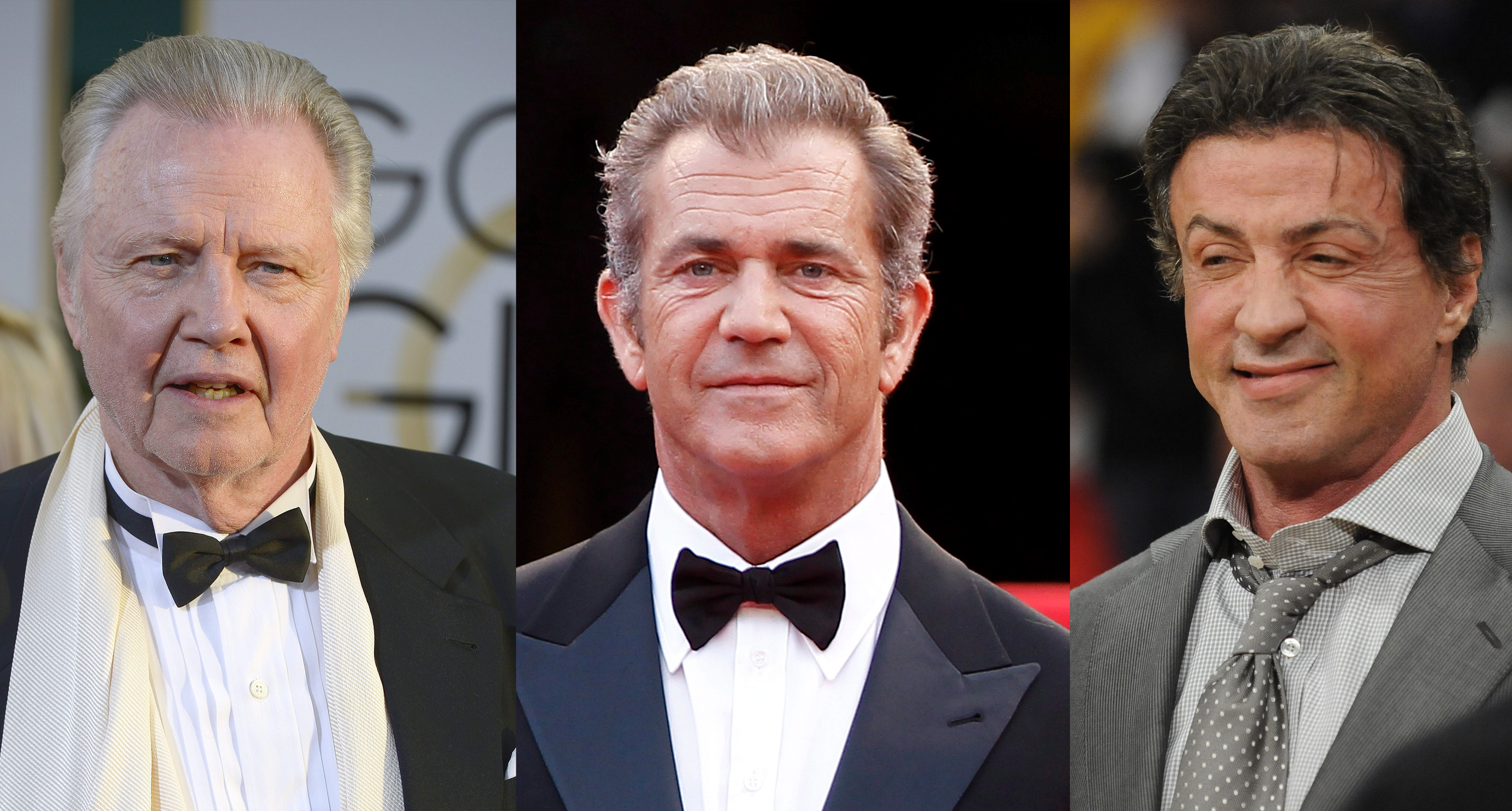 Jon Voight, Mel Gibson y Sylvester Stallone