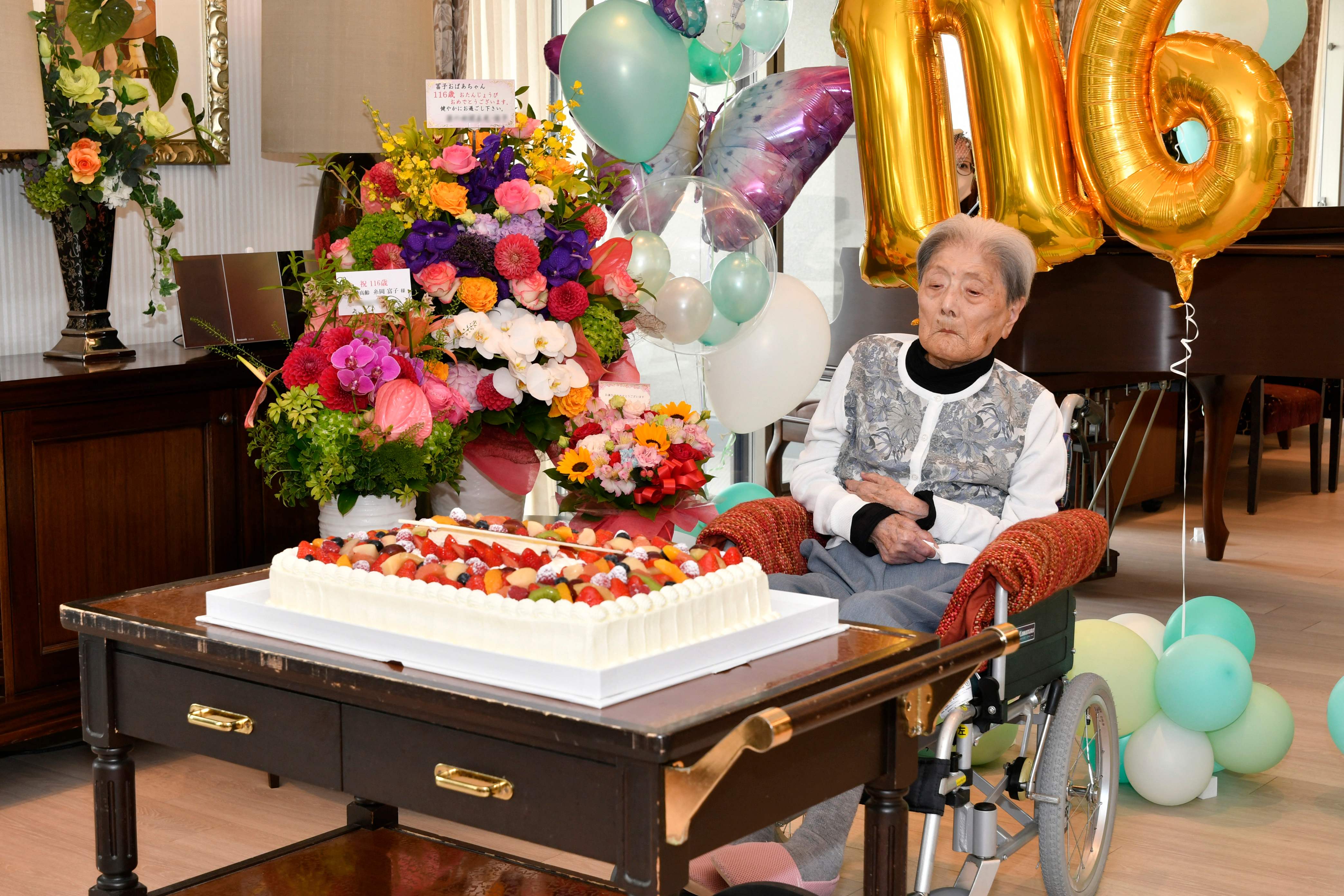 Tomiko Itooka celebra su cumpleaños 116