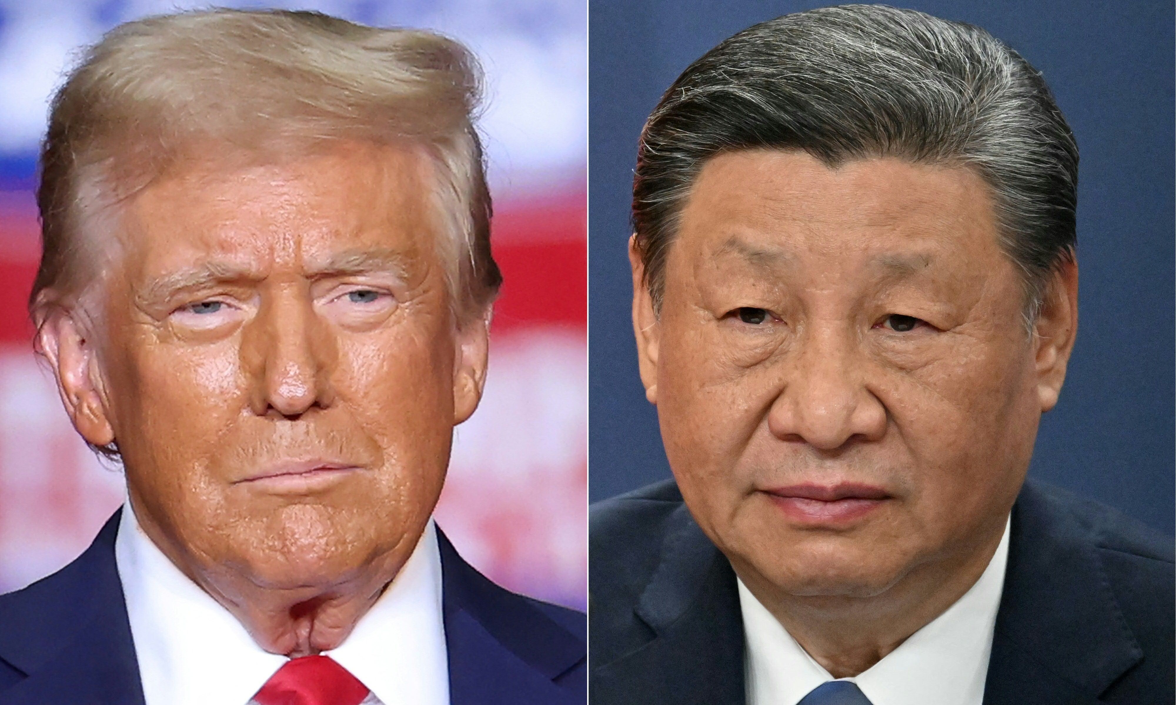 Donald Trump y Xi Jinping retoman la comunicación y hablan principalmente sobre temas económicos. (Foto Prensa Libre. AFP)