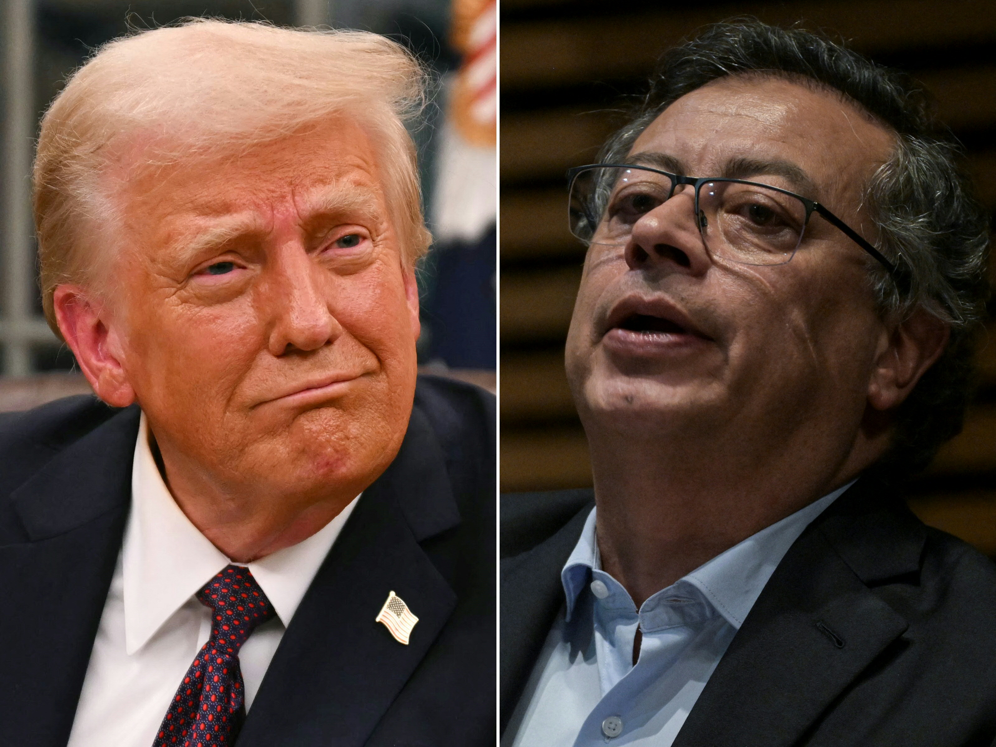 Donald Trump y Gustavo Petro